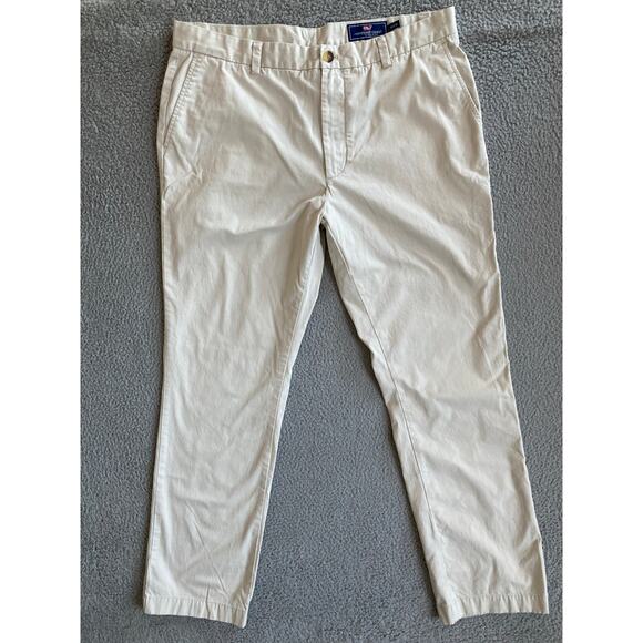 Vineyard Vines Other - Vineyard Vines Breaker Pants 38 x 32 Chino Stretch Straight Khaki Beige Prep 36